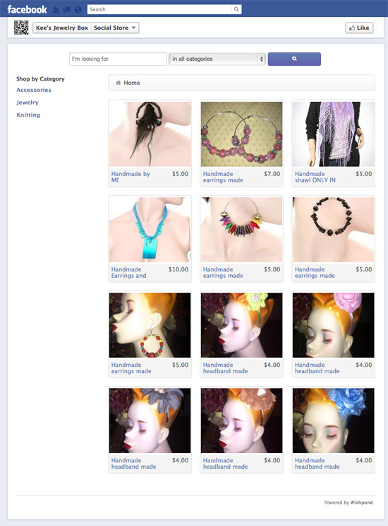Kee's Jewelry Box Facebook Storefront