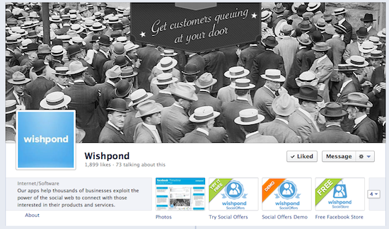 Wishpond Facebook Page header