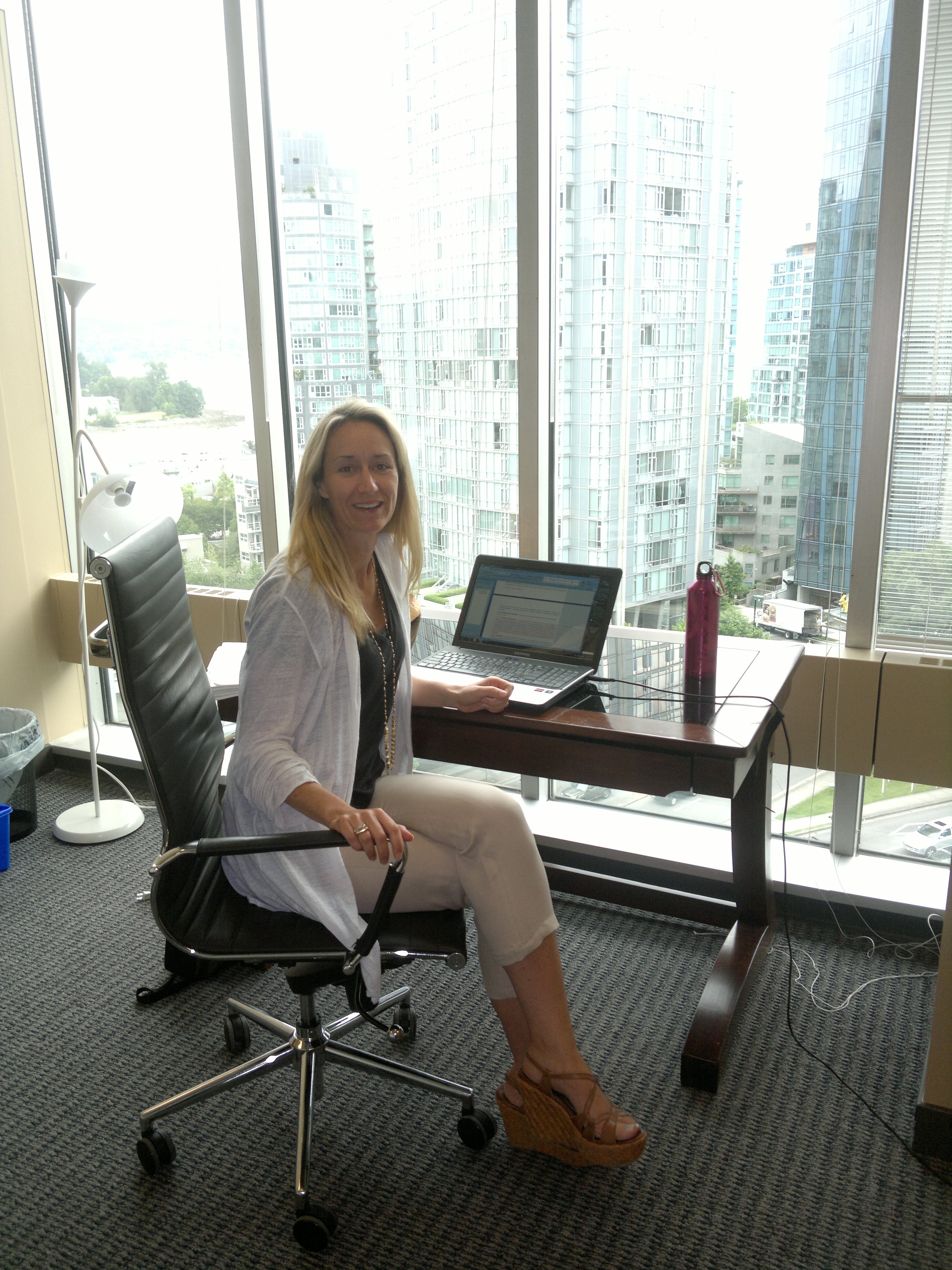 Inga at her new office