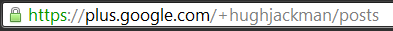 Google Plus Custom URL hugh jackman