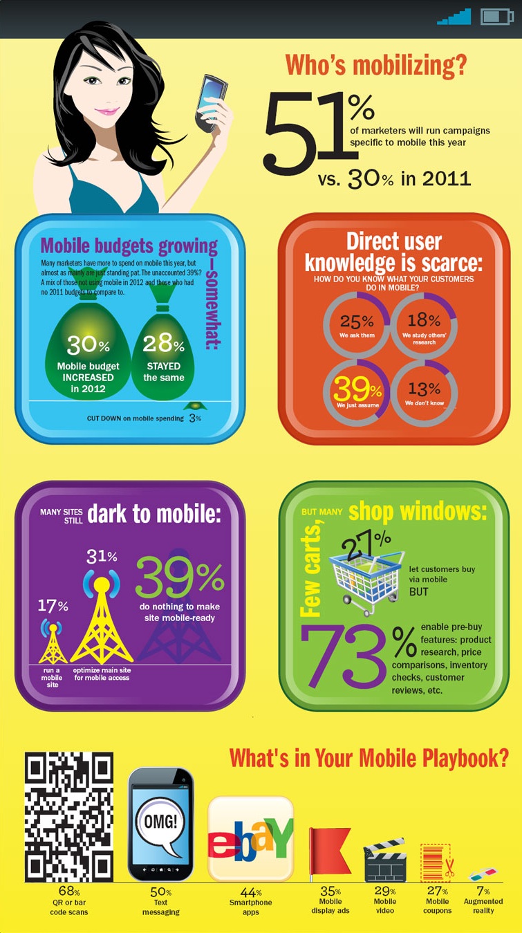 mobile demographic statistics infographic